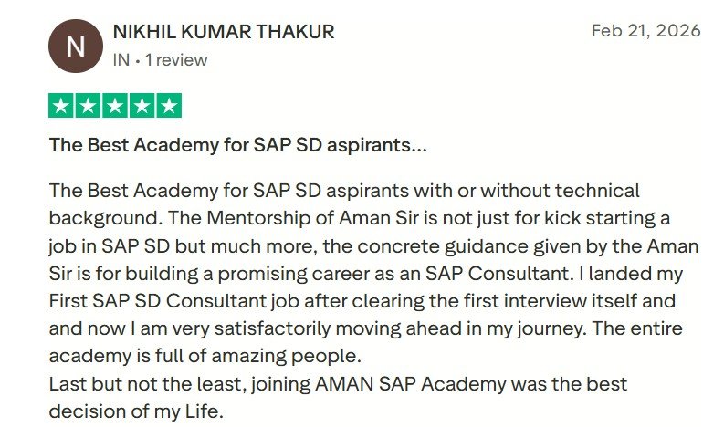 Nikhil testimonial